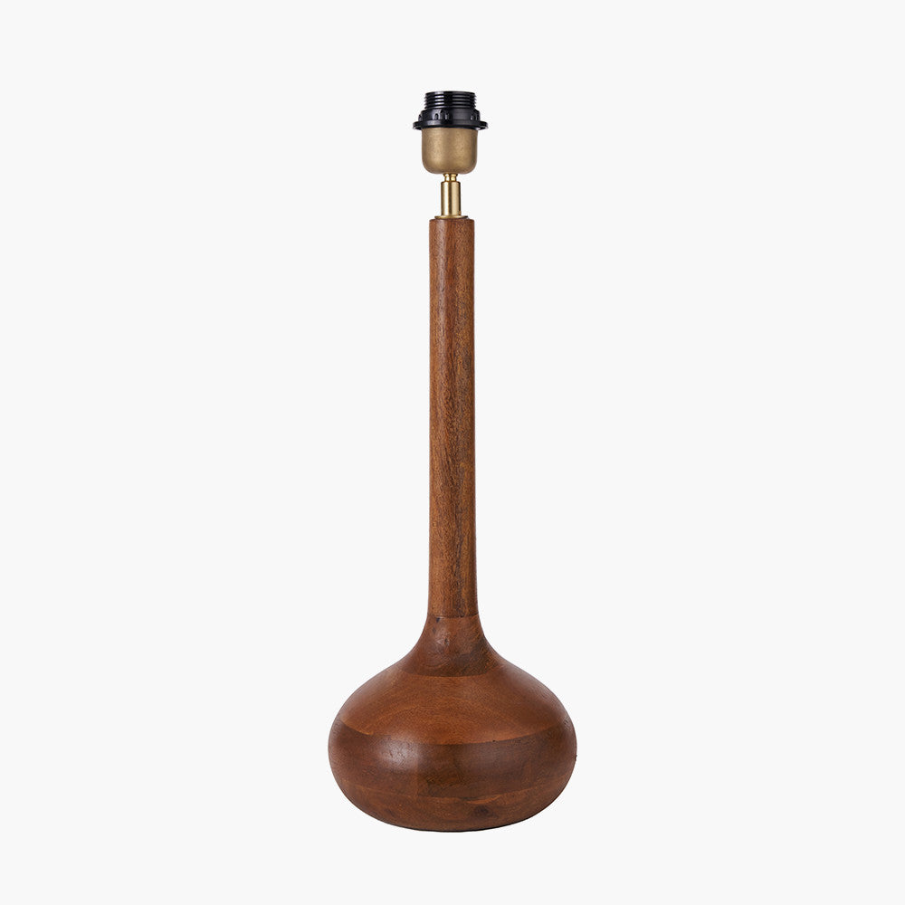 Toma Oiled Mango Wood Tall Table Lamp Base